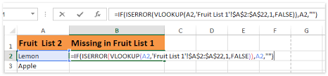 missing values in excel