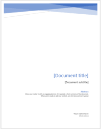 Ms Word Cover Page Templates