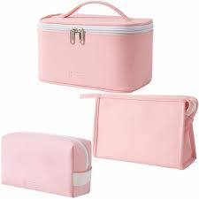 set of 3 makeup travel pouch cosmetic