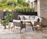 Baffin All-Weather Wicker Outdoor/Patio Conversation Set w/Custom Fit Cover CANVAS