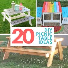 20 diy picnic table ideas to build this