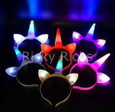 12 Flashing Unicorn Headbands Light Up Ears Costume Horn Party Favors Magical Recuerdos Unicornio Walmart Com Walmart Com