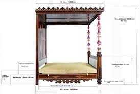 Mahogany And Porcelain 4 Poster Bed
