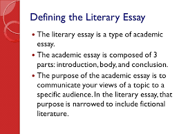 Writing The Literary Essay Ppt Video Online Download