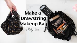 make a drawstring makeup bag you