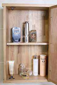solid oak wall mounted bathroom cabinet