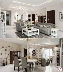 separate living and dining areas