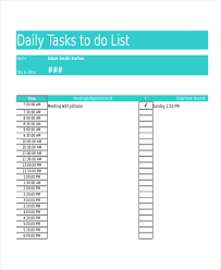 Work To Do List Template 6 Free Word Excel Pdf Document