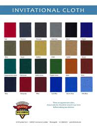 Cloth Colors Peters Billiards