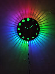 Wooden Wall Clock Happy Mothers Day Led