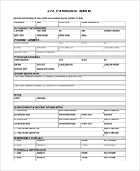 Sample Rental Application Forms In Pdf 9 Free Documents In Pdf