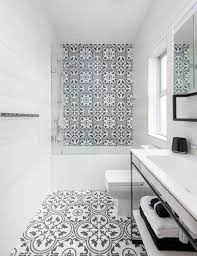black and white bathroom design with