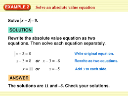 ppt solve an absolute value equation
