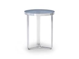 Finn Circular Side Table Smoked Glass