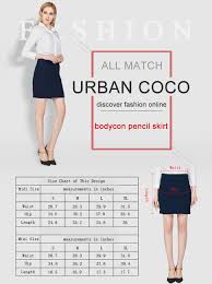 Urban Coco Womens Elastic Waist Stretch Bodycon Midi Pencil Skirt