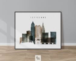Cleveland Poster Skyline Art Print