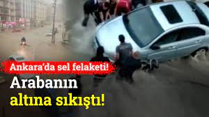 Ankara'da Sel Sularına Kapılan Motokuryenin Kurtarılma Anı Görüntüleri  Ortaya Çıktı! - YouTube