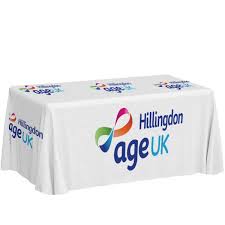 What does tablecloth size should i buy? Branded Printed Event Tablecloth 5ft Table Cloth Discount Displays