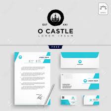 A letterhead so badly designed as to be truly enthralling. Castle Logo Template Vector Illustration And Stationery Letterhead Royalty Free Cliparts Vectors And Stock Illustration Image 114650986