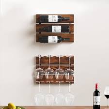 Solid Wood Wall Mounted Wine Rack