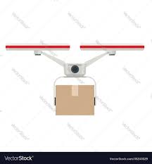 drone delivery quadcopter carrying a