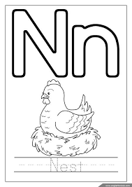 Great for phonics and fine motor skills or just for fun! Letter N Coloring Nest Coloring Alphabet Coloring Page Alphabet Coloring Pages Alphabet Coloring Letter A Coloring Pages