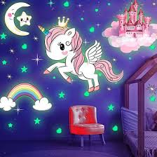 Glowing Unicorn Sets With Castle Moon