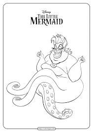 Choose your favorite coloring page and color it in bright colors. Free Printable Ursula Coloring Pages