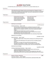 Account Manager Cv Example Magdalene Project Org