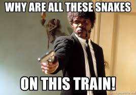 Image result for samuel l jackson snakes on a train
