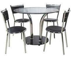 Stainsteel 4 Chair And 1 Round Table