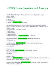 cphq exam questions and answers