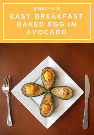 easy breakfast baked egg in avocado
