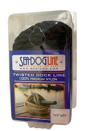 seadog black nylon twisted dock line 1
