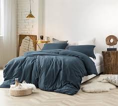 navy 100 washed cotton duvet cover