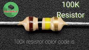 100k resistor color code you