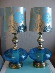 Blue Glass Lamp Vintage Lamps