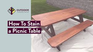 how to stain a picnic table you