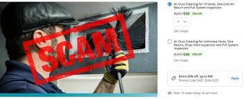 air duct cleaning bait switch scam