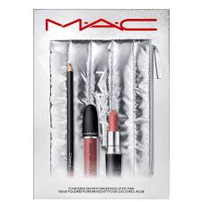 mac powdered snow powder kiss lip kit