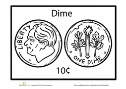 Dime coloring page that you can customize and print for kids. Dime Coloring Page Bmo Show
