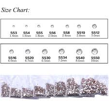 Us 1 57 5 Off Super Deal Shiny 1440pcs Ss3 To Ss16 Non Hotfix Rhinestone Clear Crystal Color 3d Nail Art Decorations Flatback Rhinestones In