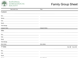 Free Charts And Templates National Genealogical Society
