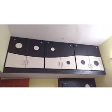 Black White Wall Mounted Wooden Cabinet