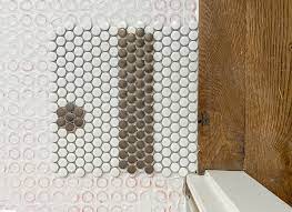 timeless penny tile in my bathroom