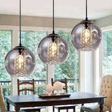 And were very easy to install. Glass Ball 3 Light Kitchen Island Pendant Light Dining Room Lighting Ideas Living Room Bedroom Ceiling Lights