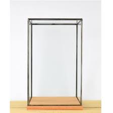 black metal frame display showcase box