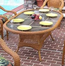 Resin Wicker Dining Table 72 Oval