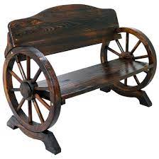 Solid Wood Cart Wagon Wheel Garden