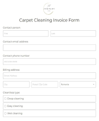 free carpet cleaning invoice form